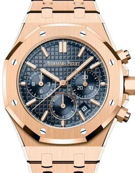 audemars piguet royal oak rose gold blue